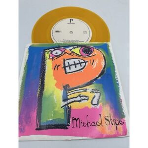 P - Michael Stipe b/w Mumble‎ 7" GOLD VINYL Johnny Depp & Gibby Butthole Surfers